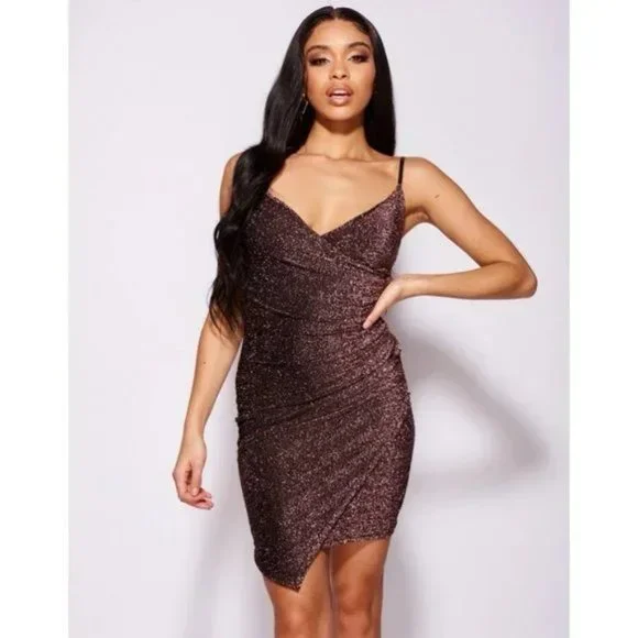 green emerald velvet dress Party Animal Cami Strap Sequin Mini Dress Silver/Gold– Selfie Leslie